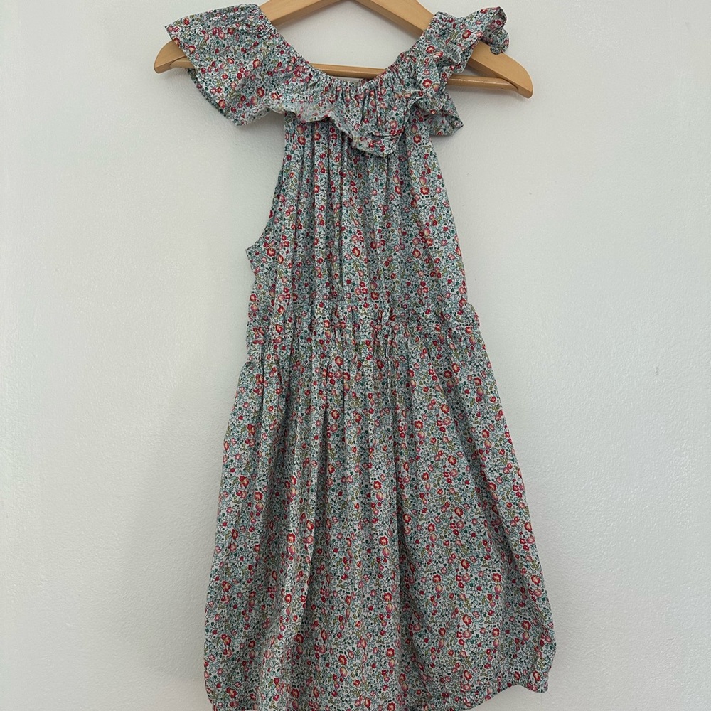 Gray and Pink Ruffled Tiered Jumpsuit